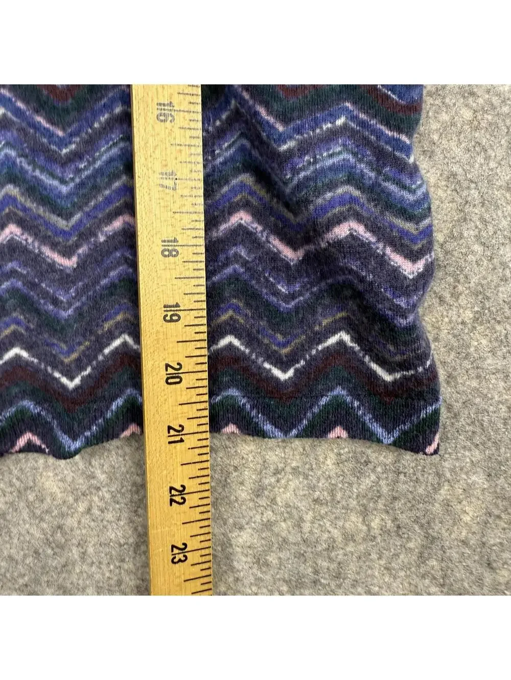 Merino Wool Sweater Purple Blue Green Pink Size Small Quiet Luxury Timeless 110